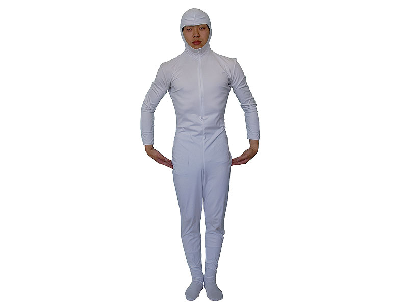 白色全身タイツ衣装
